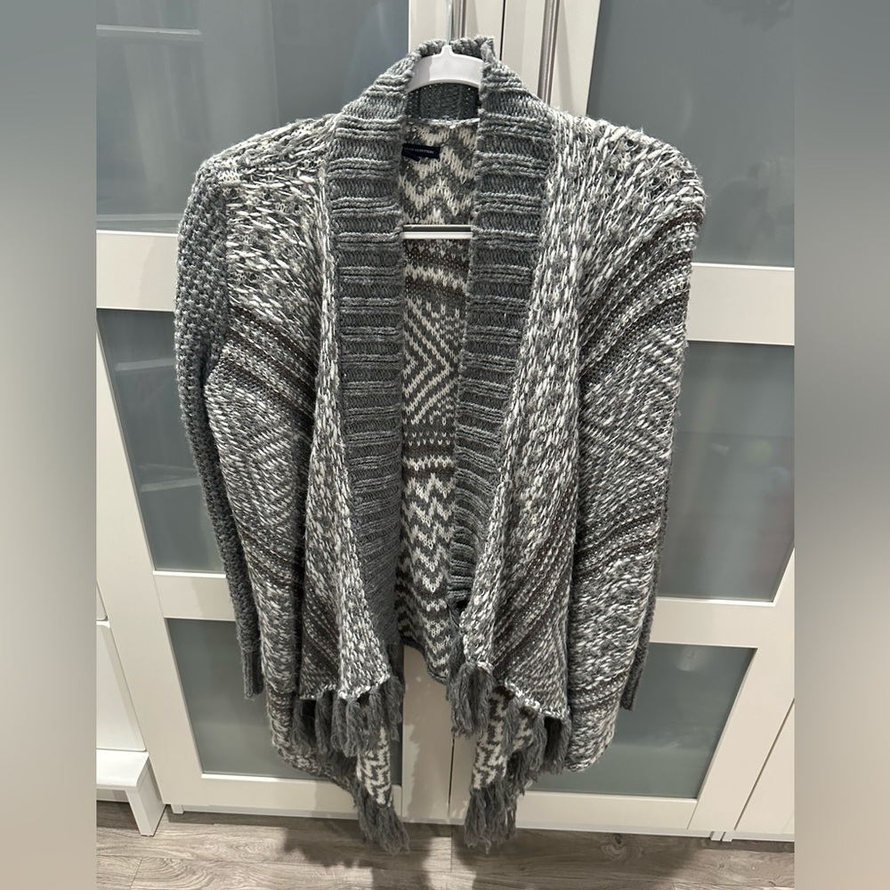 American Eagle Outfitters Open Front Fringe Cardigan